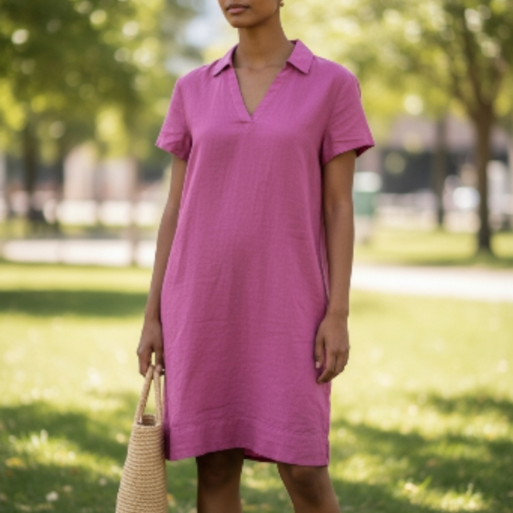 Tommy Bahama Linen Fuchsia Swim Cover-Up